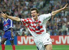 Davor Suker, ngôi sao một thủa của Real Madrid và đội tuyển Croatia. 
